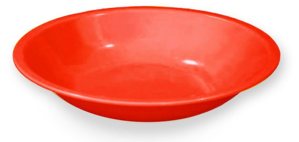 [MCP08202] Red melamine soup plate diameter 21 cm
