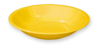 [MCP08176] Yellow melamine plate diameter 21 cm
