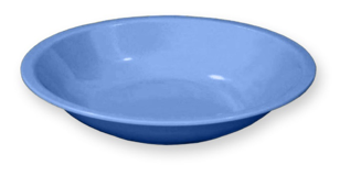 [MCP08174] Blue melamine soup plate diameter 21 cm
