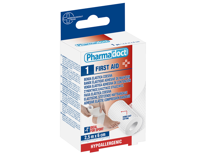 [25337] ELASTIC COESIVE BANDAGE 2,5m x 6cm - 6 pcs.