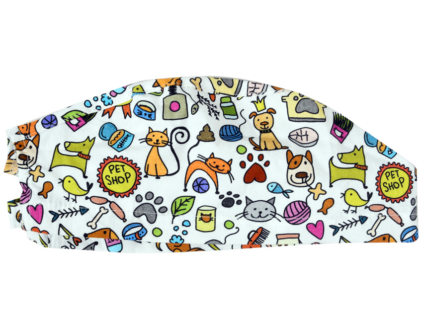[20821] FANTASY HAT - Smiley Dogs - M