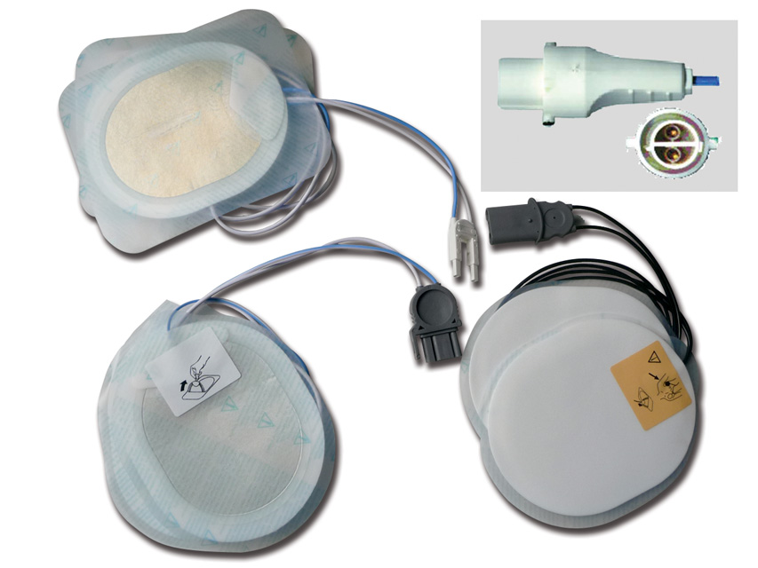 [33577] COMPATIBLE PLATES for defib. AgilentH.P., Laerdal see also 55022