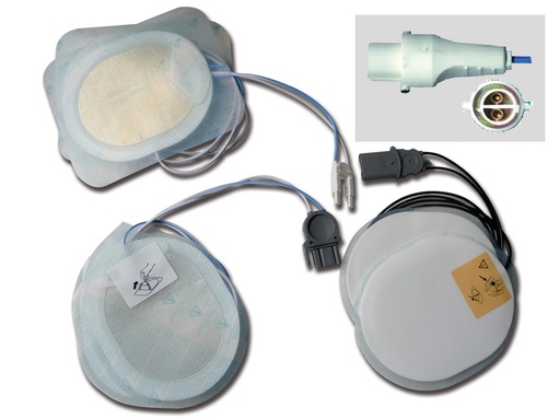 [GM-28260] COMPATIBLE PLATES for defib. AgilentH.P., Laerdal see also 55022