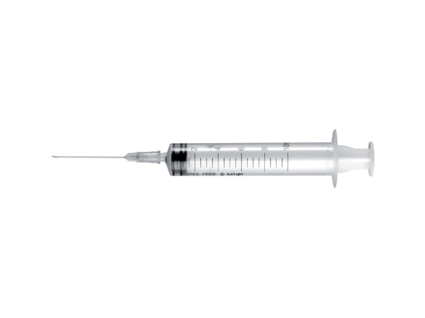 [23834] 3 PIECES SYRINGE WITH NEEDLE 21G 20 ml CL eccentric