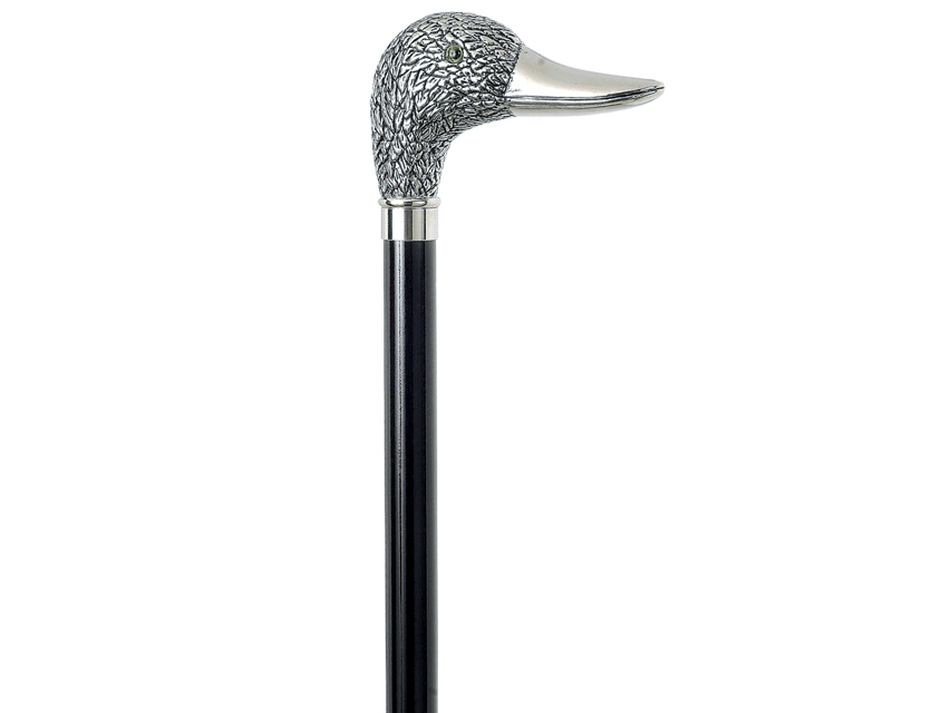 [27772] chrome-plated goose-headed baton
