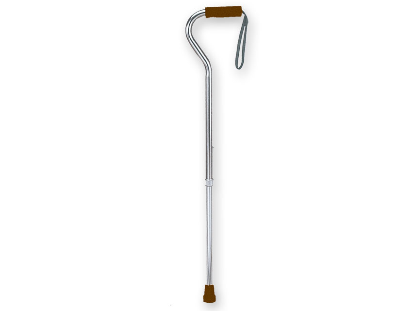 [27784] ALUMINIUM STICK WITH CURVED HANDLE