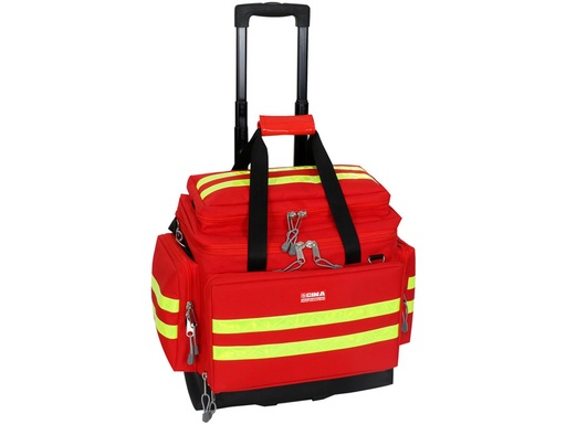 [27154] SMART BAG WITH TROLLEY medium red