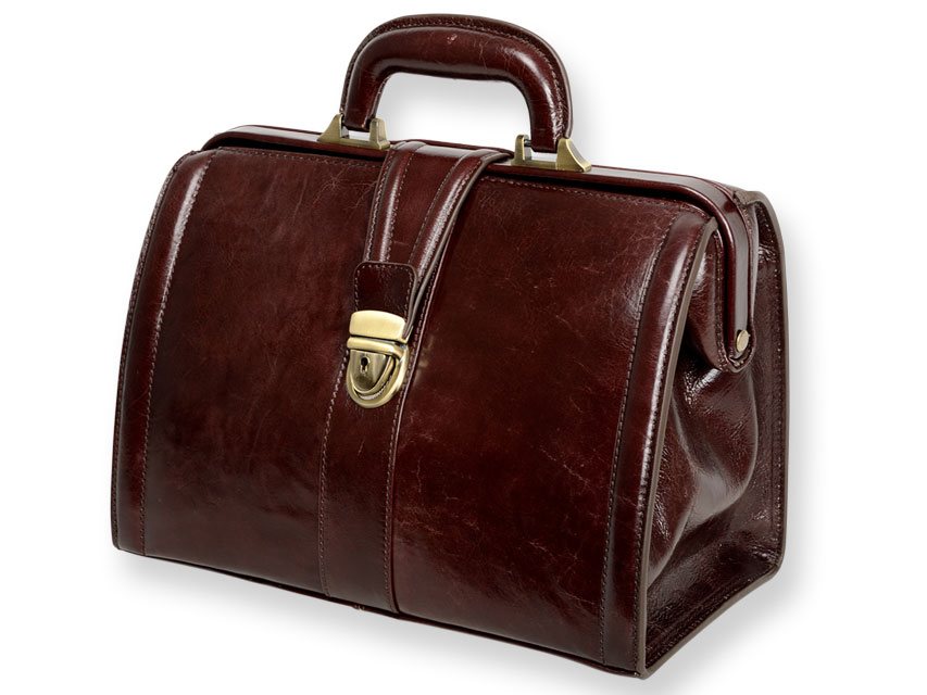 [27120] FLOWER LEATHER BAG brown leather