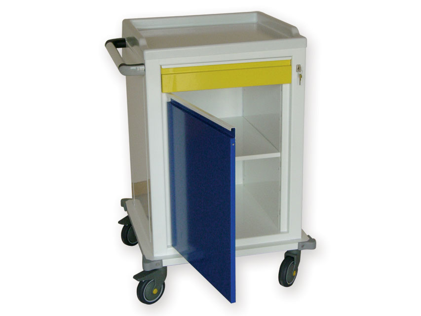 [45603] Painted MODULAR TROLLEY 1+1 drawers