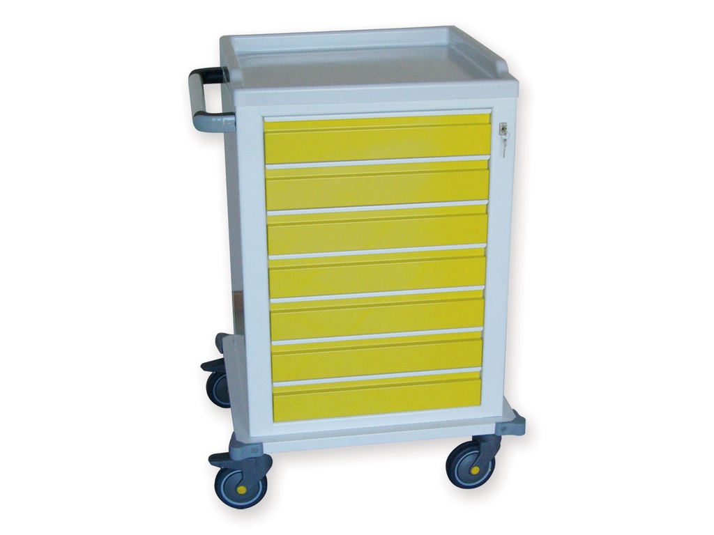 [45600] Painted MODULAR TROLLEY 7 drawers