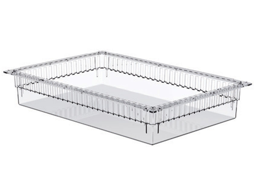 [27965] ISO TRANSPARENT PLASTIC BOX 600x400x100 mm open
