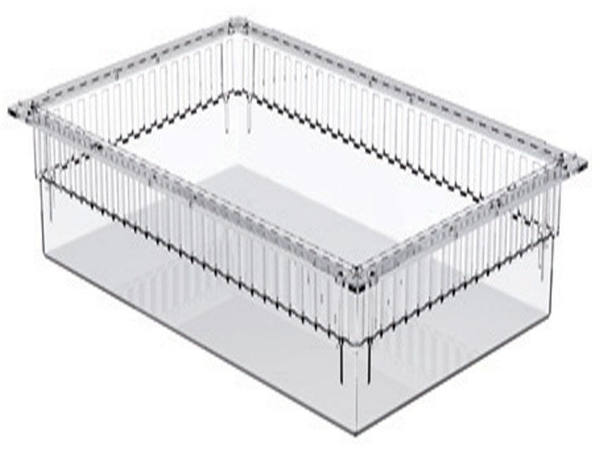 [27966] ISO TRANSPARENT PLASTIC BOX 600x400x200 mm open