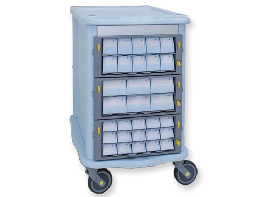 [45731] DOUBLE FACE PHARMACY TROLLEY 60 drawers