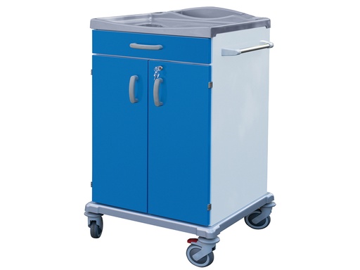 [45934] CLEANING TROLLEY 2 DOORS+MIDDLE BOX