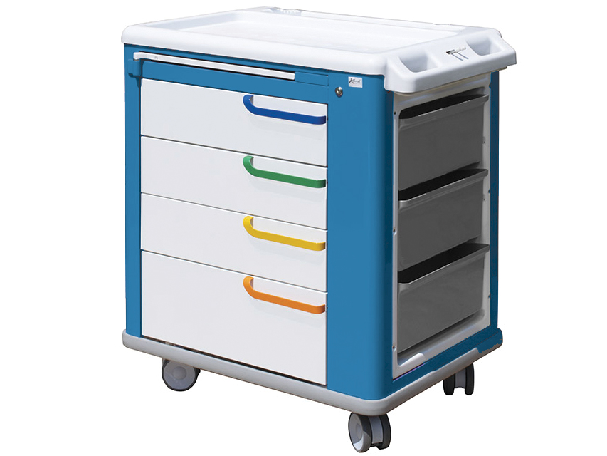 [45711] Standard MULTIFUNCTIONAL TROLLEY white/blue