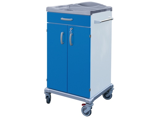[45931] CLEANING TROLLEY 2 DOORS+Small drawer