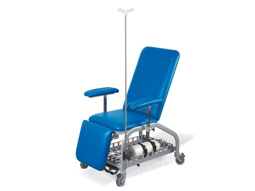 [27561] DONOR ARMCHAIR with wheels blue