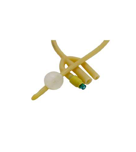 [DMM09053] 3-way silicone latex foley catheter 41 cm ch 18 balloon 5/15 ml