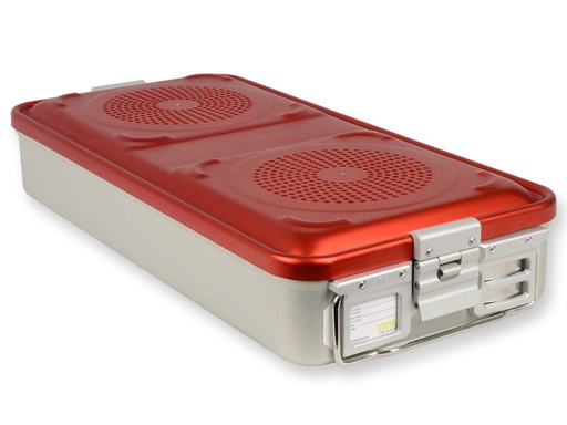 [37110] CONTAINER WITH FILTER large h100 mm red