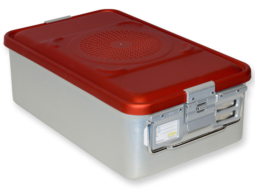 [37062] CONTAINER WITH FILTER medium h150 mm red