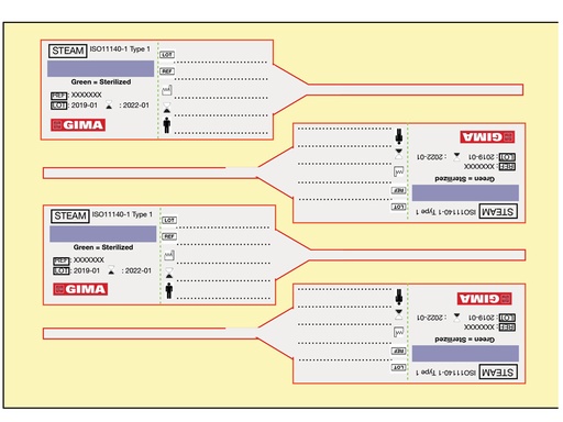 [37334] SELF-ADHESIVE LABEL FOR SEALING CONTAINER WITH PIN