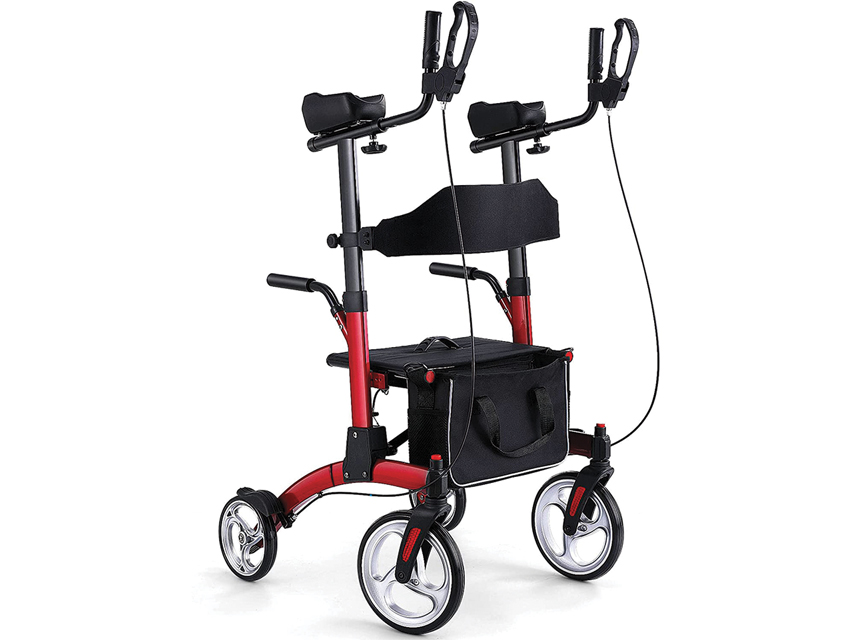 [43172] FULLY ADJUSTABLE DEAMBULATOR - aluminium - red