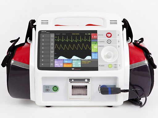 [GM-29497] RESCUE LIFE 9 DEFIBRILLATOR with temp, SpO2, NIBP, Pacemaker - Italian