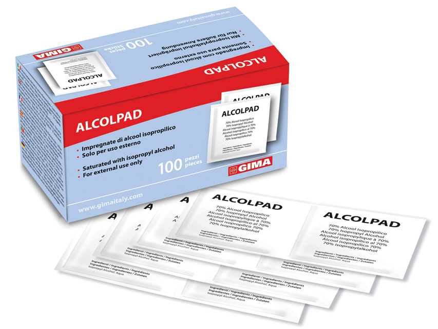 [36598] ALCOMED ALCOHOL PADS - box of 100 pads