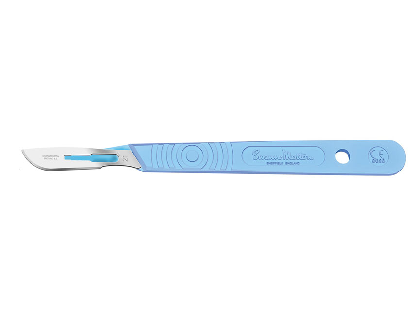 [22436] SWANN-MORTON STAINLESS STEEL BISTURI N.21 - sterile