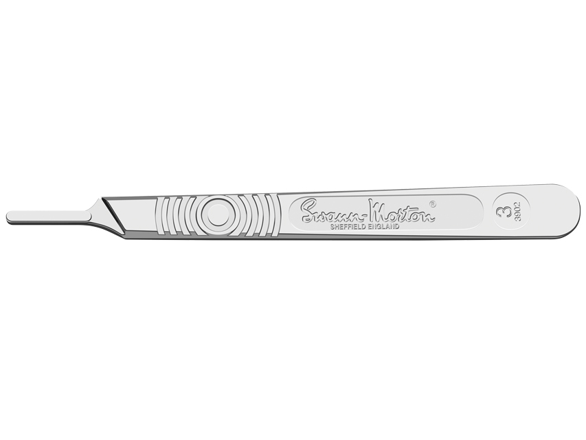 [22423] SWANN-MORTON STAINLESS STEEL HANDLE No. 3 without CE