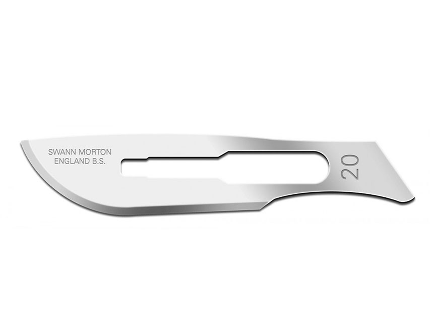 [22405] SWANN-MORTON C/S BISTURAL BLADES No. 20 - sterile