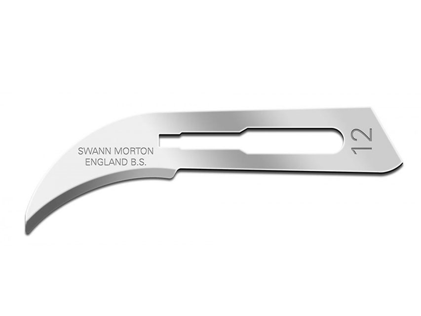 [22402] SWANN-MORTON C/S BISTURAL BLADES No. 12 - sterile