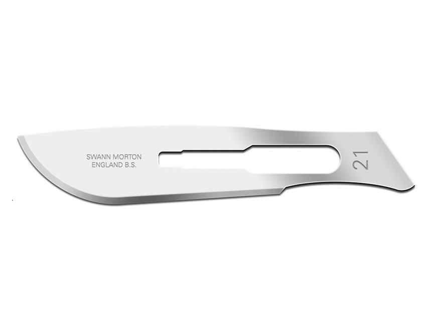 [22406] SWANN-MORTON C/S BISTURAL BLADES No. 21 - sterile