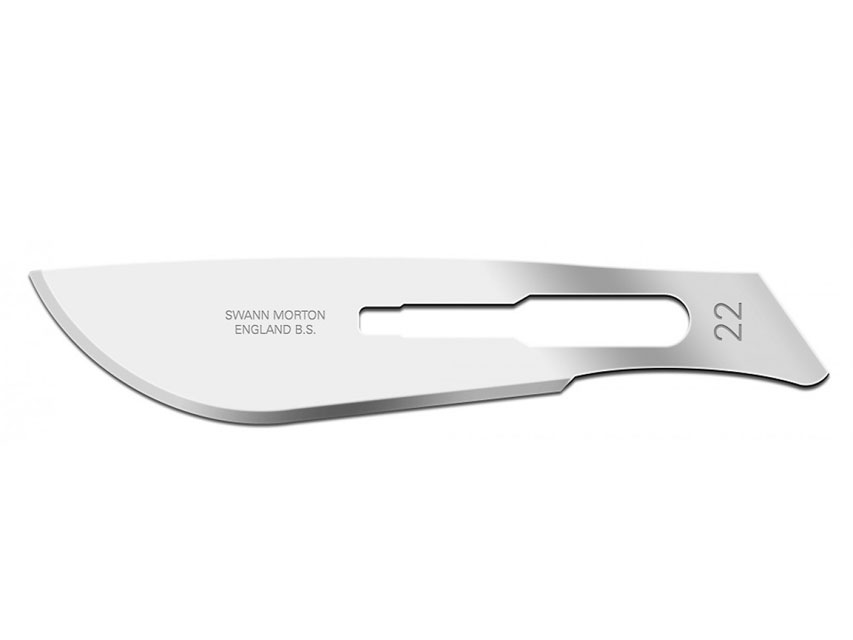 [22407] SWANN-MORTON C/S BISTURAL BLADES No. 22 - sterile