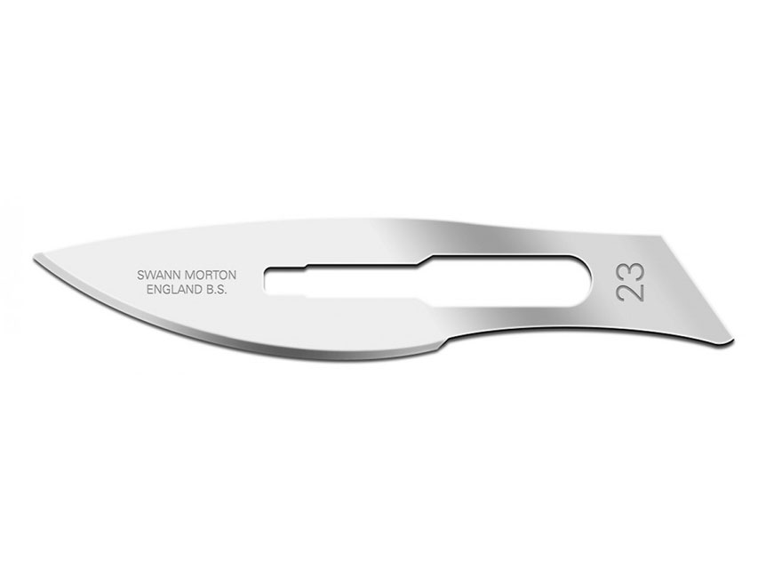 [22408] SWANN-MORTON C/S BISTURAL BLADES No. 23 - sterile