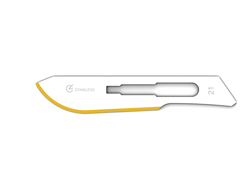 [27015] STAINLESS STEEL DIAMOND BLADES No. 21 - sterile