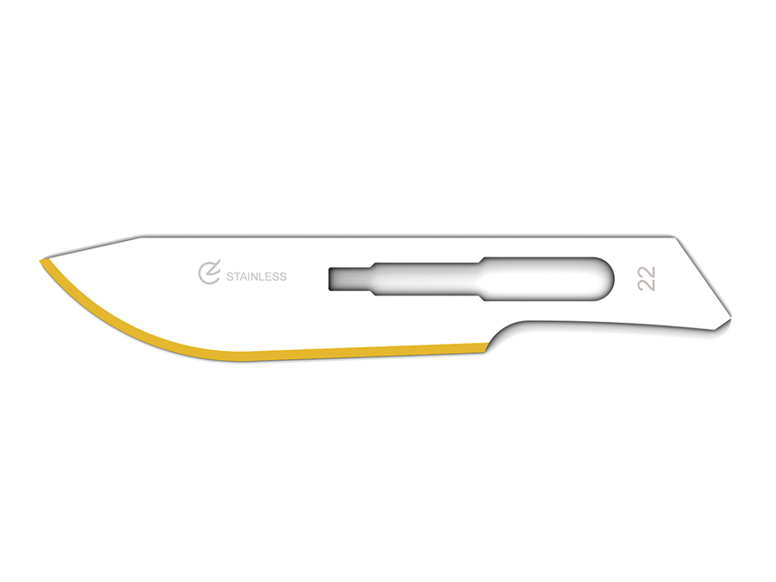 [27016] STAINLESS STEEL DIAMOND BLADES No. 22 - sterile