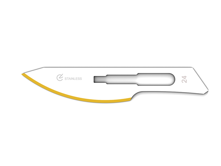 [27018] STAINLESS STEEL DIAMOND BLADES No. 24 - sterile