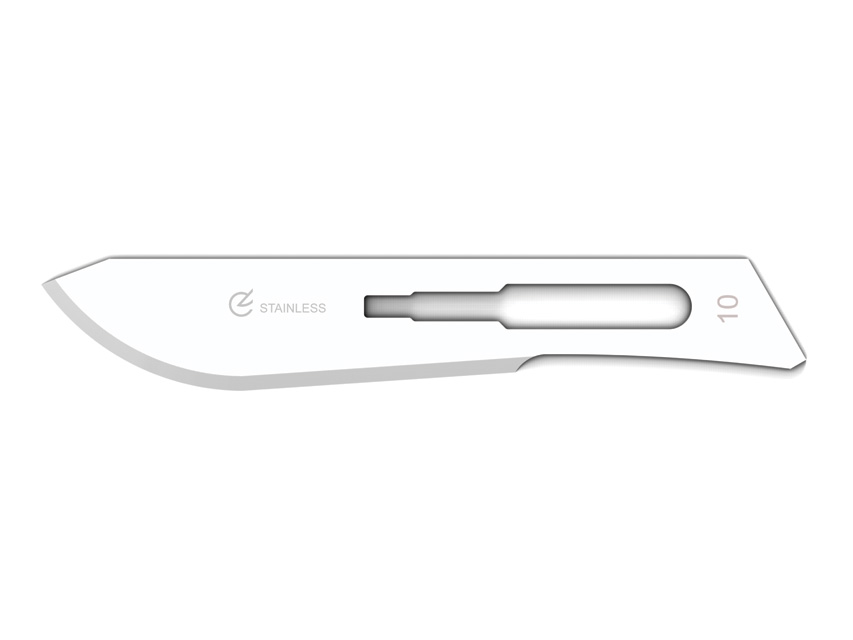 [27020] GIMA STAINLESS STEEL BLADES NO. 10 STERILE