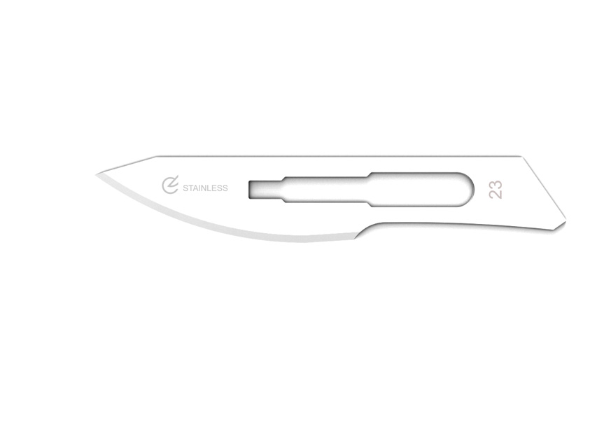 [27027] GIMA STAINLESS STEEL BLADES NO. 23 STERILE