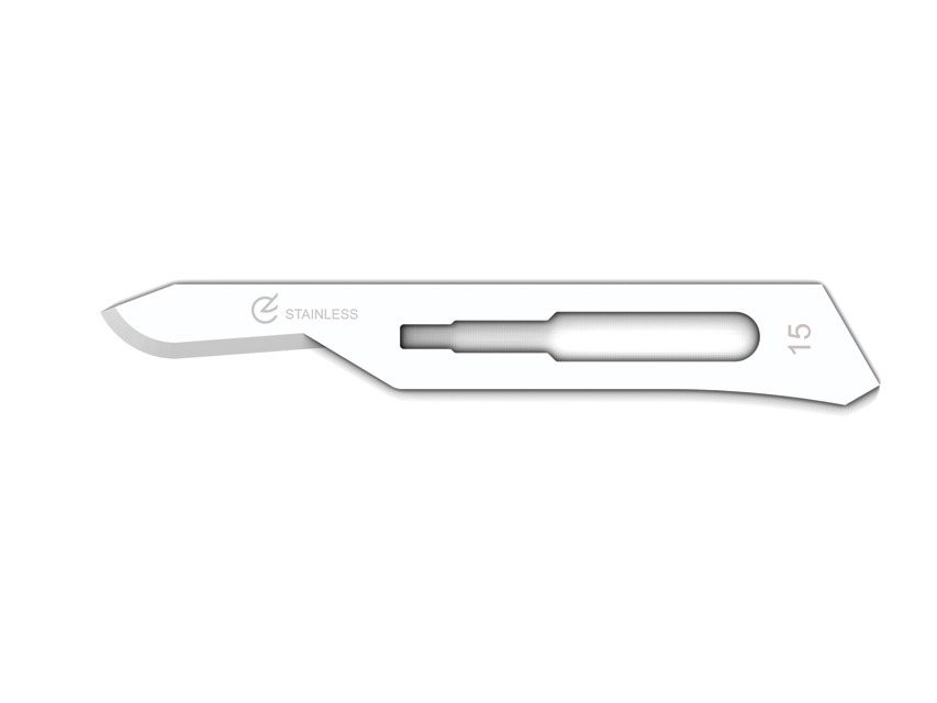 [27023] GIMA STAINLESS STEEL BLADES NO. 15 STERILE