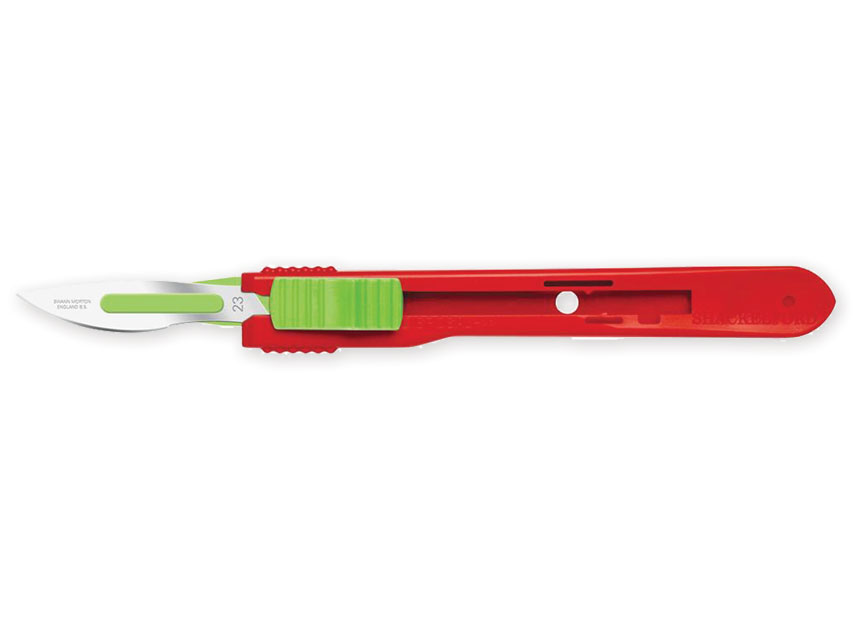 [22448] SWANN-MORTON SAFETY BISTURES STAINLESS STEEL BLADE No. 23 - sterile