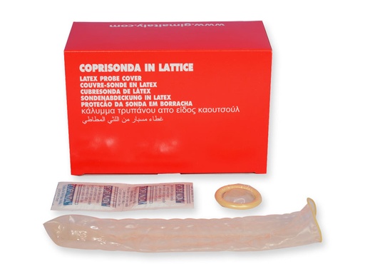 [DMM08017] Transparent latex probe cover for ultrasound and Doppler probes 17 cm
