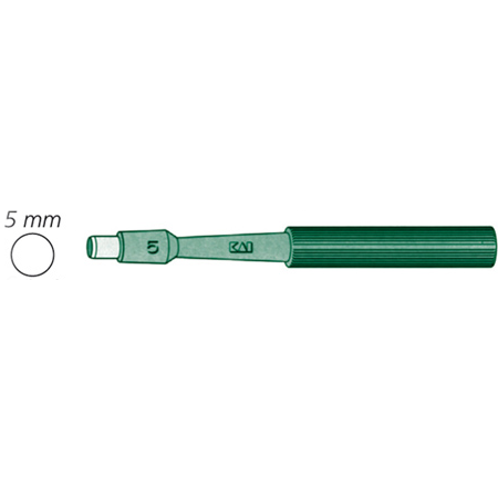 [MOR0168] Disposable Biopsy Punch Curette green sterile size 5

