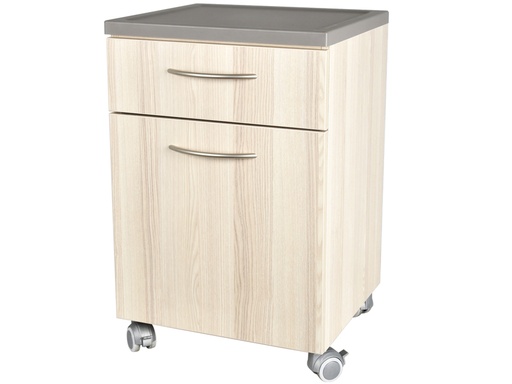 [27654] side table with drawer - striped beige