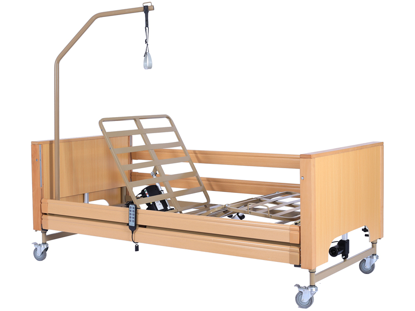 [27684] ELECTRIC BED WITH 4 MOTORS, ADJUSTABLE HEIGHT 84-125 cm - 3 joints - 4 sections