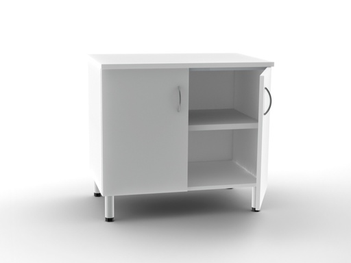 [GM-29937] DOUBLE BASE UNIT 2 doors with 2 shelves - white