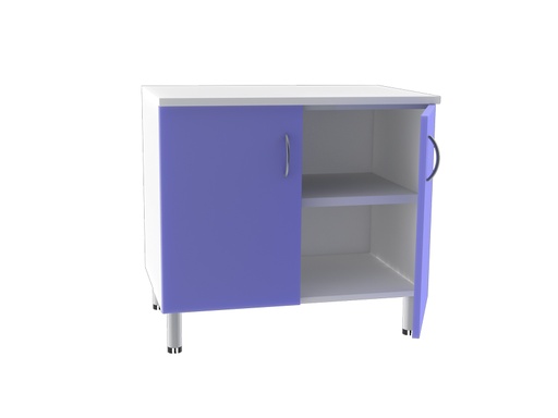 [43519] DOUBLE BASE UNIT 2 doors with 2 shelves - colour on request