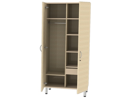 [43525] BEDROOM CABINET - striped beige - disassembled