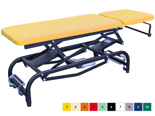 [44480] KING VARIABLE HEIGHT VISITING BED with hole - black frame - colour of your choice